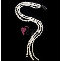 Accesoriu pentru par cu clips PRL01AA cu  3 siraguri de perle albe